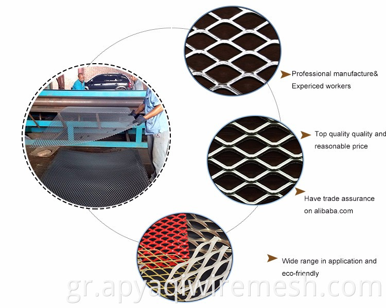 Silver Expanded Metal Mesh για το BBQ Grill Factory